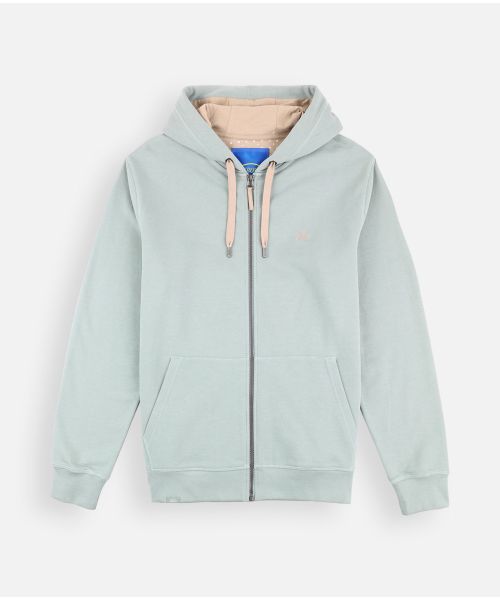 Zipped sweatshirt SALET - Eucalyptus
