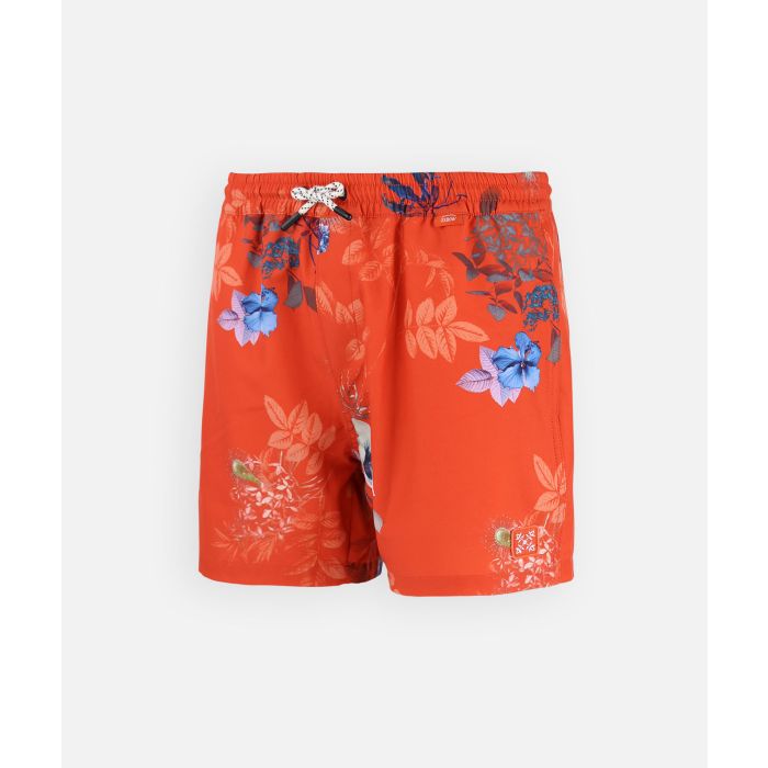 Beach short HELLFLO - Hibiscus