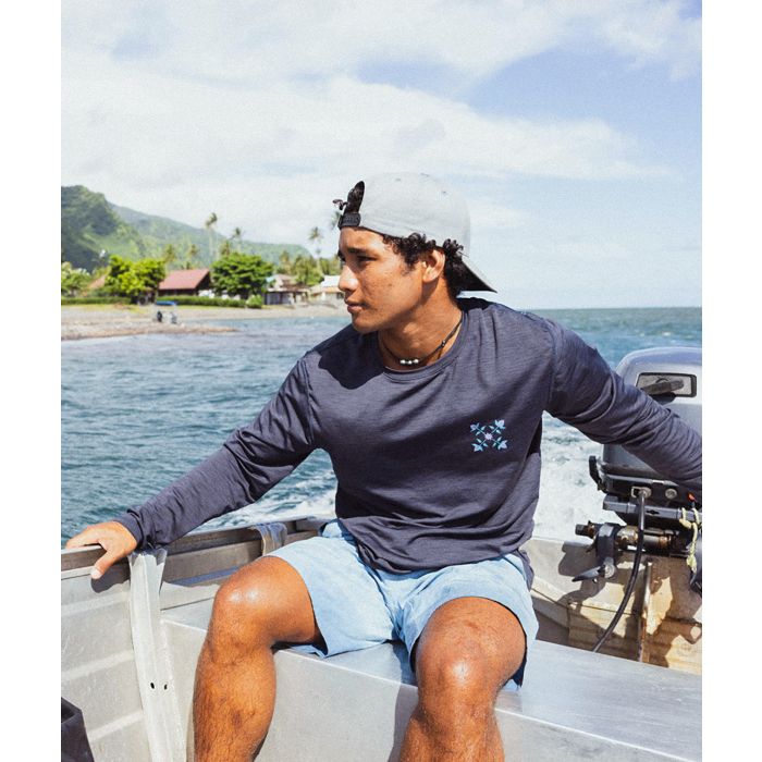 Surf tee TEREGOR - Deep Marine Chiné
