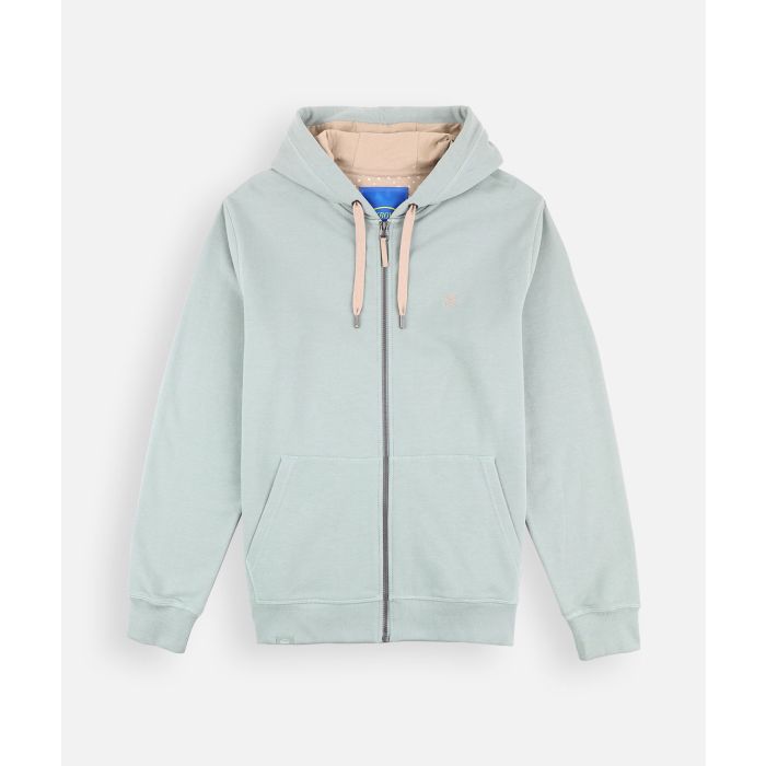 Zipped sweatshirt SALET - Eucalyptus