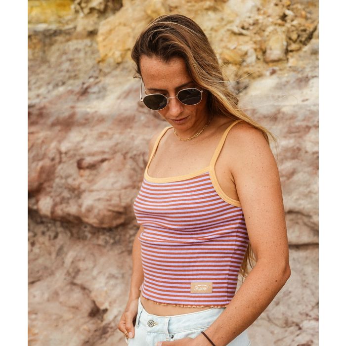Camiseta sin mangas BISTRIPES - Terracota