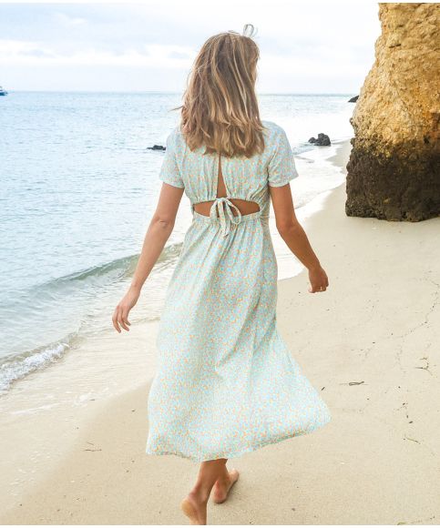 Robe longue SAUDADE - Corail